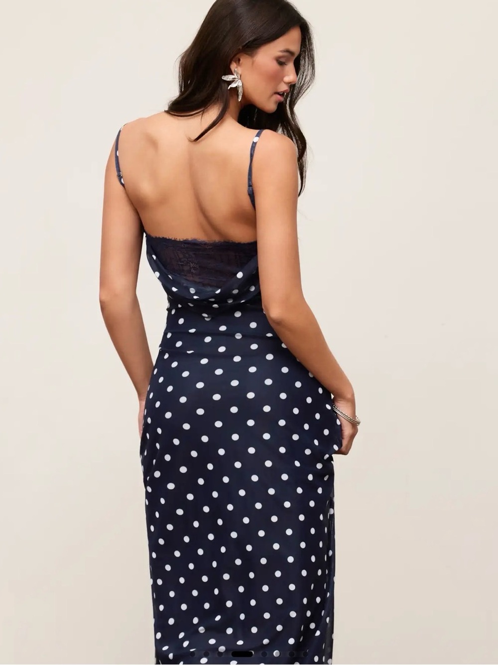 Cider Navy Polka Dot Maxi Dress - Picture 2 of 5